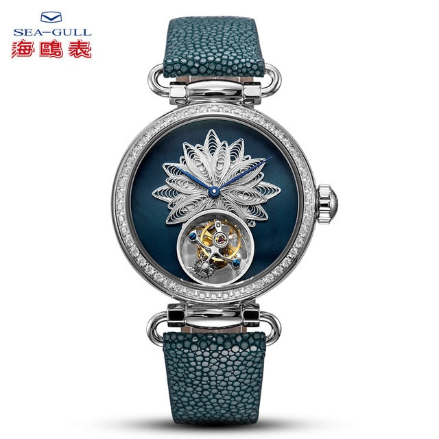 Seagull luxury brand tourbillion watch mechanical watches watch women tourbillion watch sapphire watch luxury watch 713.18.8100L