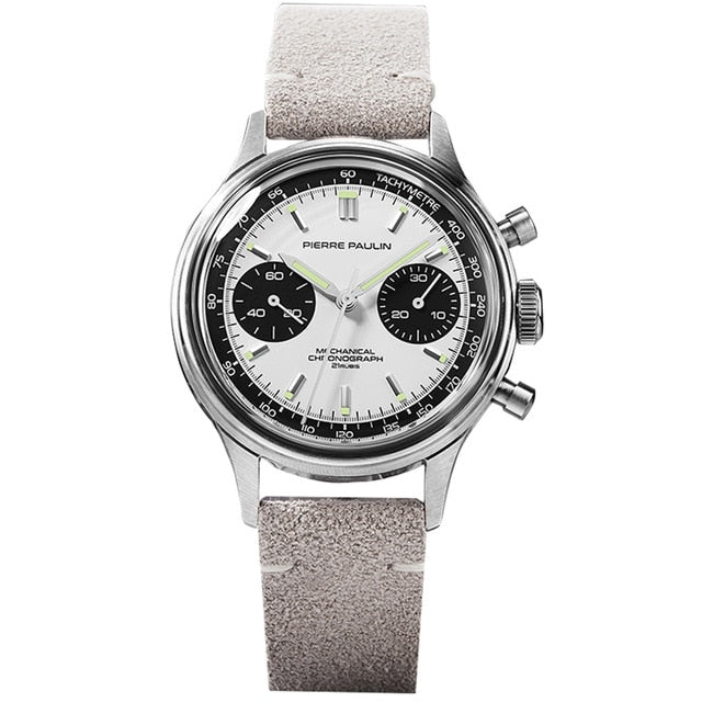 Pilot Watch Men Mechanical Hand Wind Wristwatches Seagull 1963 Chronograph Watch Mens Stainless Steel Acrylic Luminous Watch New