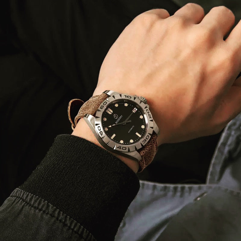 Titanium Case 2020 Luxury Men's Watches Automatic Mechanical Waterproof Calendar Date Luminous Clock Watch Men Relogio Masculino