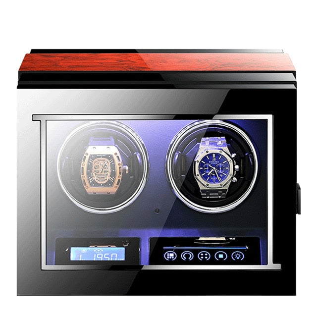 Luxury Automatic watches box with Mabuchi motor LCD touch screen and Remote control Watch winder box