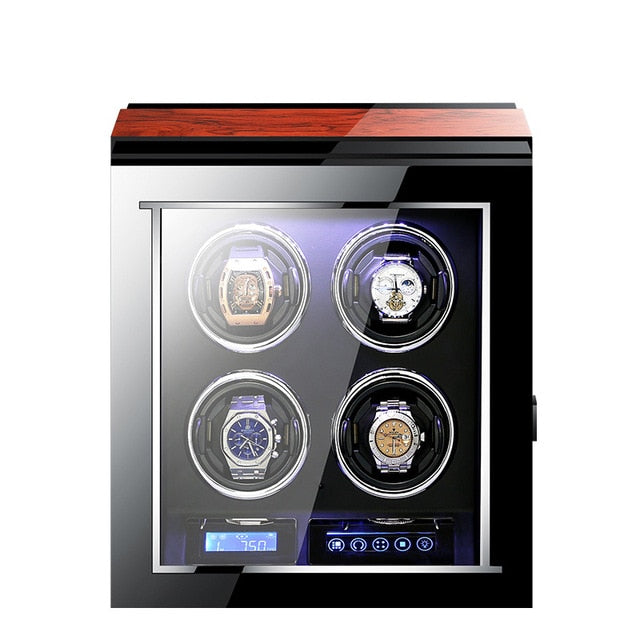 Luxury Automatic watches box with Mabuchi motor LCD touch screen and Remote control Watch winder box