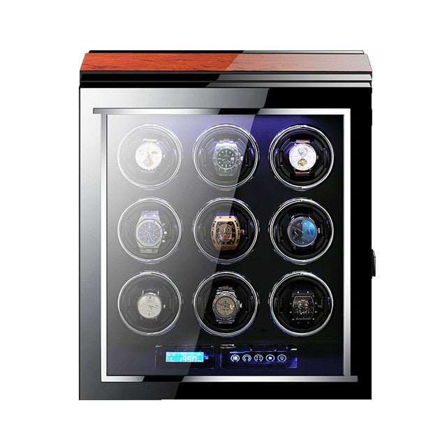 Luxury Automatic watches box with Mabuchi motor LCD touch screen and Remote control Watch winder box