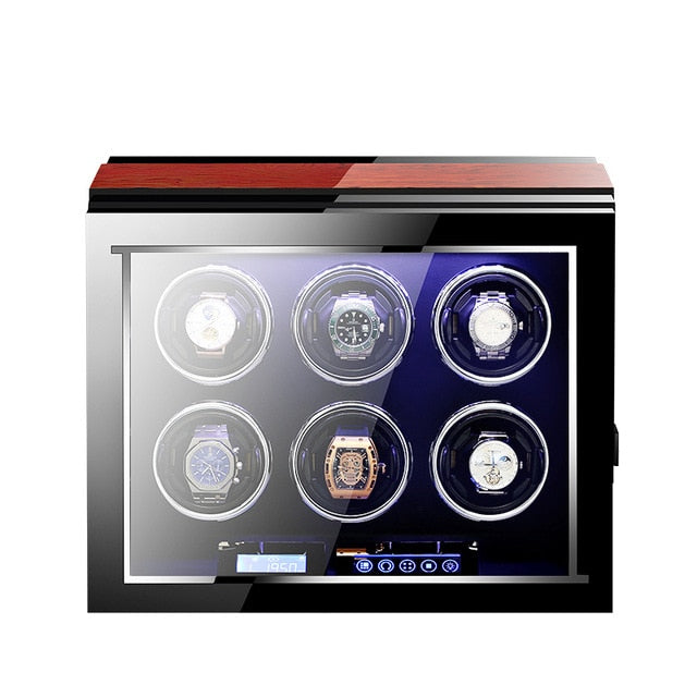 Luxury Automatic watches box with Mabuchi motor LCD touch screen and Remote control Watch winder box