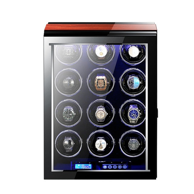 Luxury Automatic watches box with Mabuchi motor LCD touch screen and Remote control Watch winder box