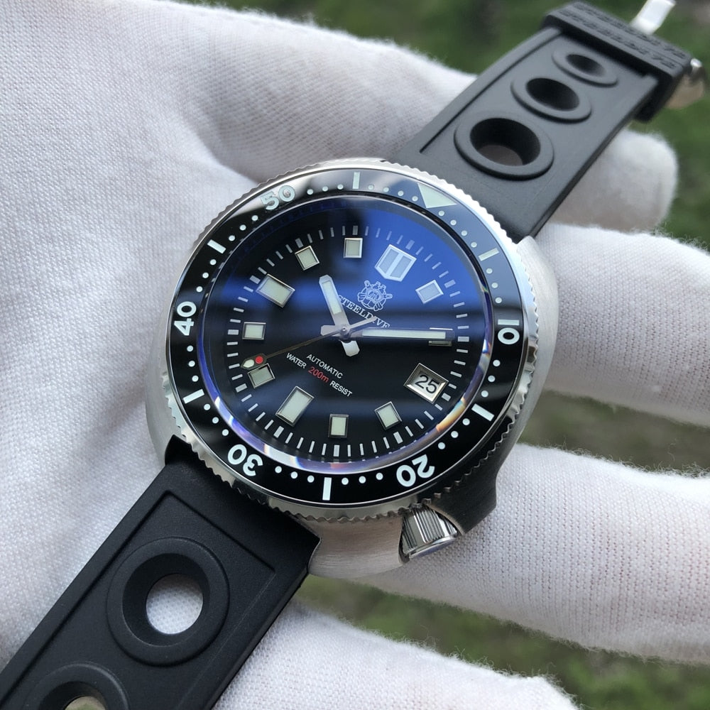Steeldive Automatic Watch Stainless Steel diving Watch 200m Water Resistant 12 Luminous Bezel Relojes Hombre 2019