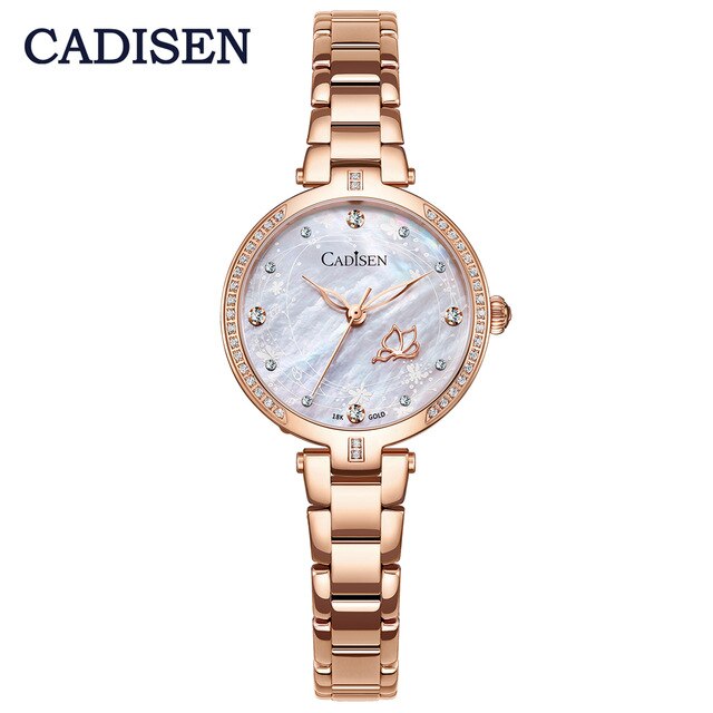 CADISEN Women Watches 18K GOLD Fashion Watch 2020 Designer Ladies Watch Luxury Brand Ultra-thin dial Wrist Watch Gift For Women