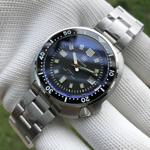 Steeldive Automatic Watch Stainless Steel diving Watch 200m Water Resistant 12 Luminous Bezel Relojes Hombre 2019