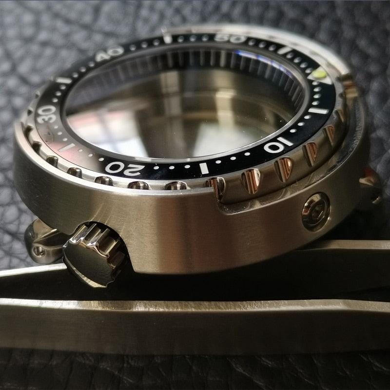 Sapphire Crystal Stainless Steel Tuna Canned Watch Case 200M Water Resistance Case Fit NH35A/SBBN031/SKX007 Modify Watch Case