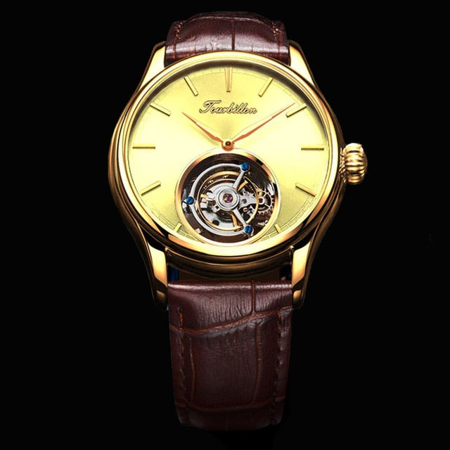 AESOP Men's Mechanical Watches Tourbillon Watch for Men Wristwatch Man Skeleton Male Clock Sapphire Mechanical Watch Luxury
