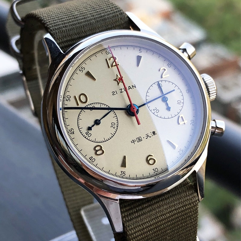 New Mens Business 1963 Chronograph ST1901 Movement Watches Sapphire Mechanical 50m Waterproof 40mm Band Pilot Watch reloj hombre