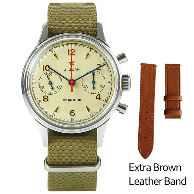 New Mens Business 1963 Chronograph ST1901 Movement Watches Sapphire Mechanical 50m Waterproof 40mm Band Pilot Watch reloj hombre