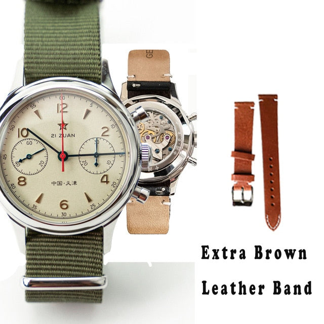 New Mens Business 1963 Chronograph ST1901 Movement Watches Sapphire Mechanical 50m Waterproof 40mm Band Pilot Watch reloj hombre