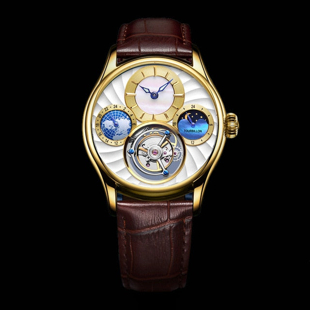 AESOP Mens Mechanical Watch Luxury for Men Watches Tourbillon Male Skeleton Men's Wrist Watch Man Luxury Clocks Waterproof 2020