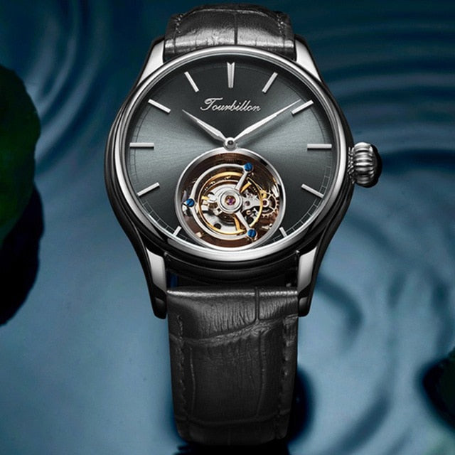 AESOP Men's Real Tourbillon Mechanical Watch for Men Watches Mens Clock Tourbillon Skeleton 2020 Luxury Movement Dropshipping