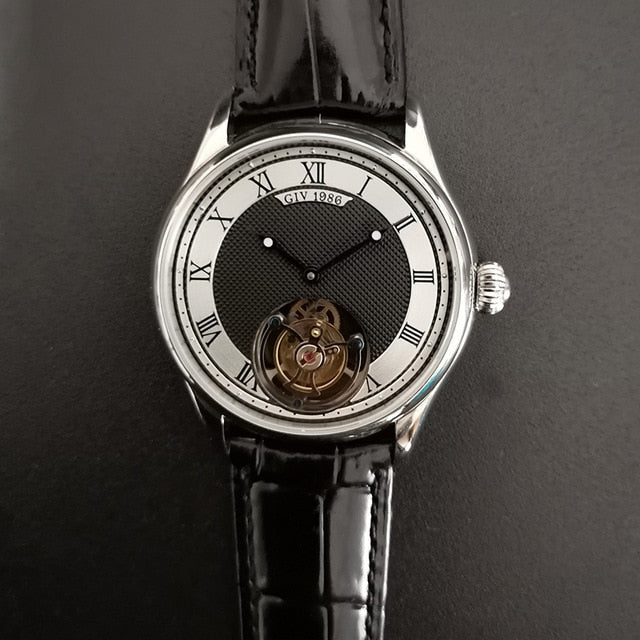 GIV Luxury Original Tourbillon Watches Men Simple Brand Sapphire Mechanical Tourbillon Man Watches Business Waterproof Clock