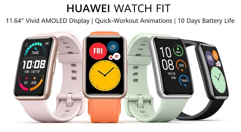 HUAWEI Watch FIT SmartWatch Quick Workout Animation Blood Oxygen Watch FIT 10 Days Battery Life gift watch men women smart wach