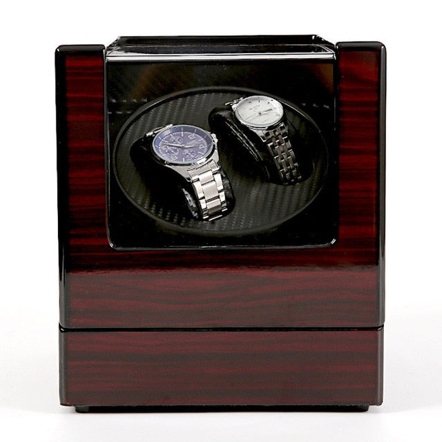 5 Modes 2+0 Mechanical Watch Winder Winding Display Jewelry Storage Box Holder Motor Shaker Rotator Automatic Silent Remontoir