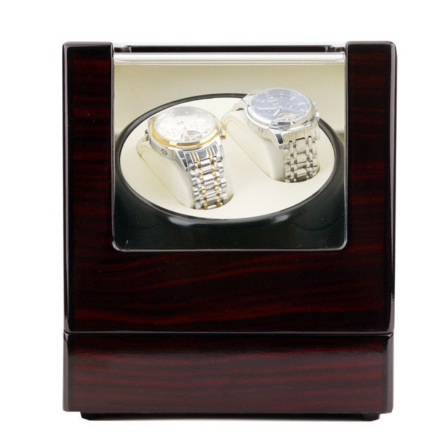 5 Modes 2+0 Mechanical Watch Winder Winding Display Jewelry Storage Box Holder Motor Shaker Rotator Automatic Silent Remontoir