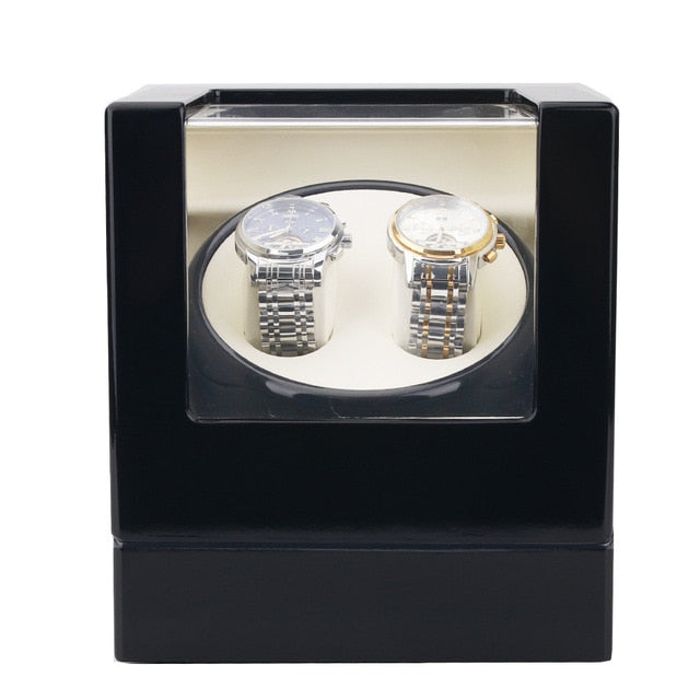 5 Modes 2+0 Mechanical Watch Winder Winding Display Jewelry Storage Box Holder Motor Shaker Rotator Automatic Silent Remontoir